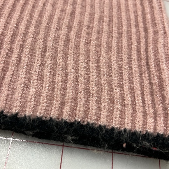 THYME & HONEY NWT Pink/Black Bow Ruffle Cuff Mock Neck Boho/Cottage Sweater S - Picture 9 of 15